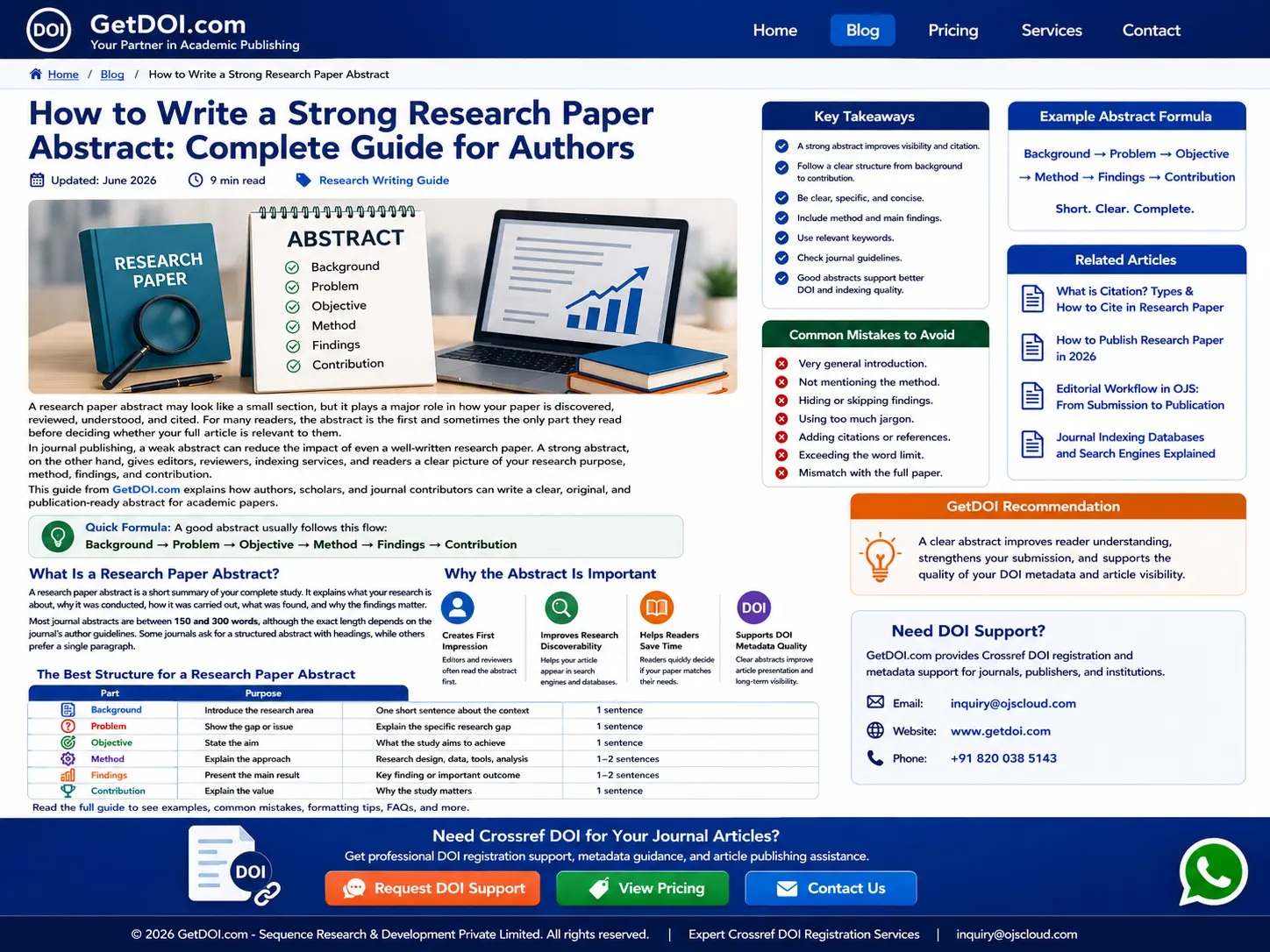 How to Write a Strong Research Paper Abstract