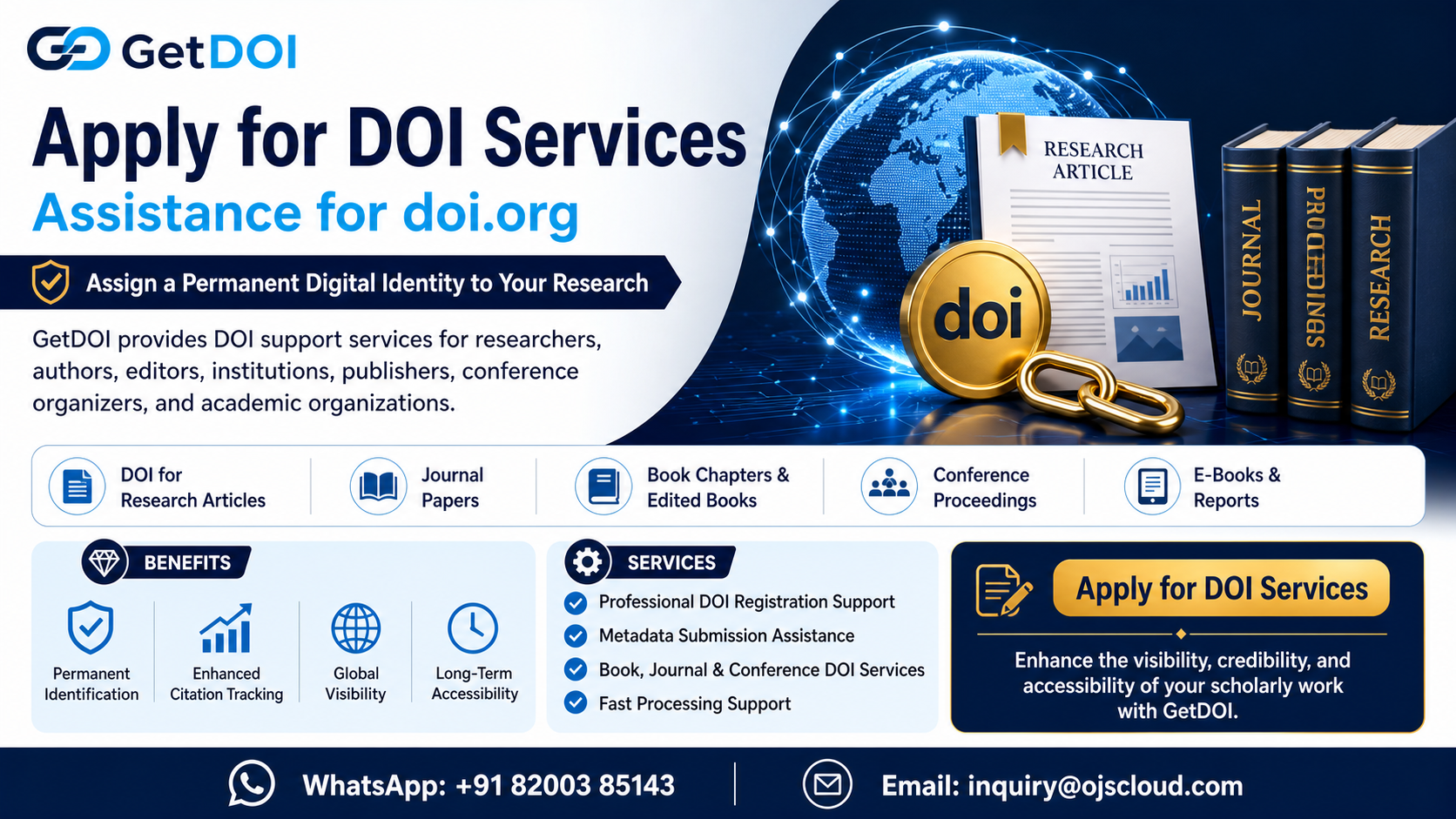 Apply for DOI Services - assistance for doi.org
