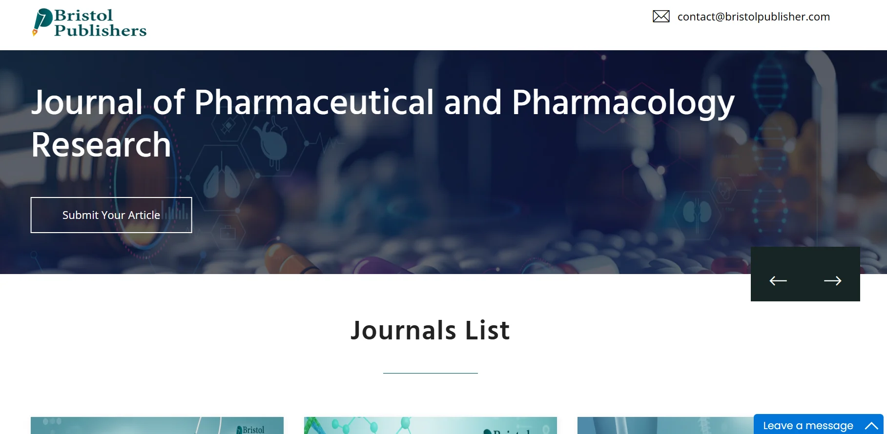 Bristol Publishers website screenshot