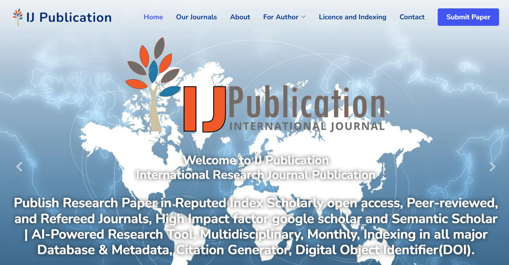 IJ Publication website screenshot