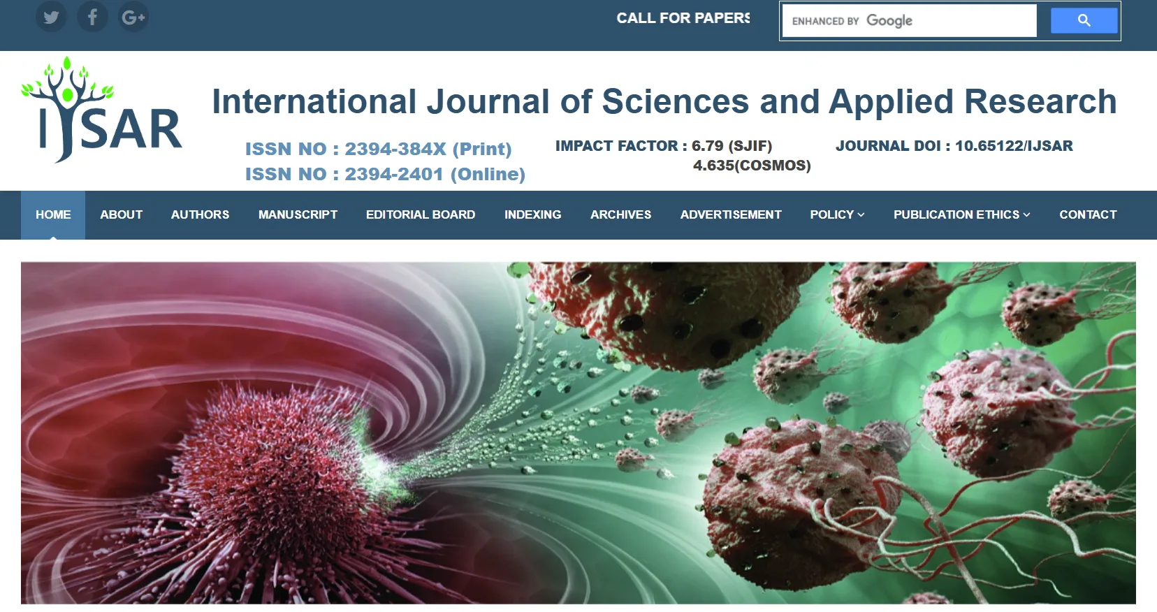 IJSAR website screenshot