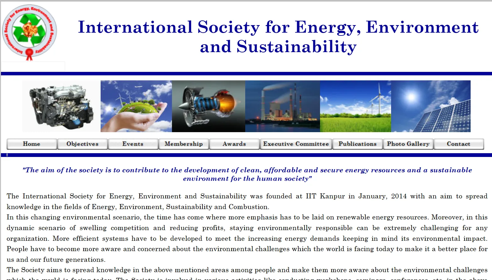 ISEES website screenshot